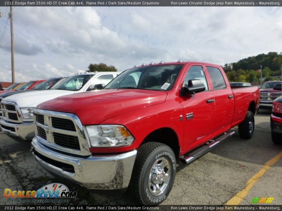 2012 Dodge Ram 3500 HD ST Crew Cab 4x4 Flame Red / Dark Slate/Medium Graystone Photo #1