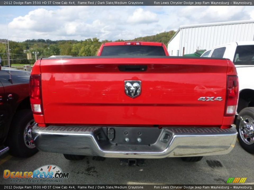 2012 Dodge Ram 3500 HD ST Crew Cab 4x4 Flame Red / Dark Slate/Medium Graystone Photo #3