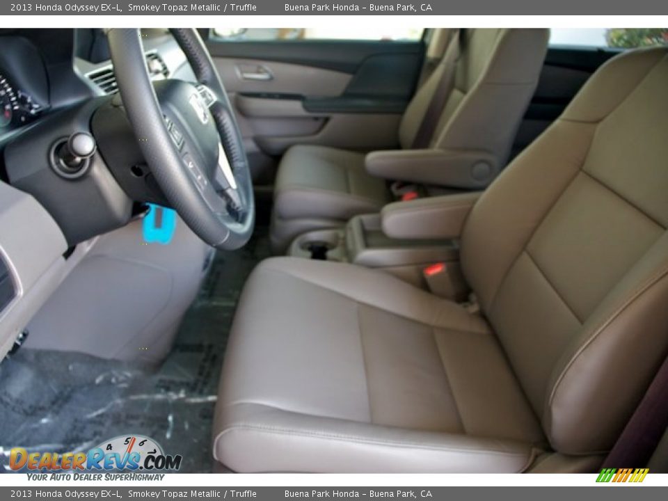 2013 Honda Odyssey EX-L Smokey Topaz Metallic / Truffle Photo #9