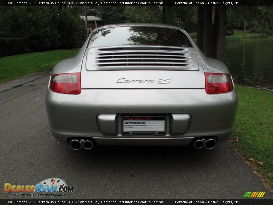 2006 Porsche 911 Carrera 4S Coupe GT Silver Metallic / Flamenco Red Interior Color to Sample Photo #5
