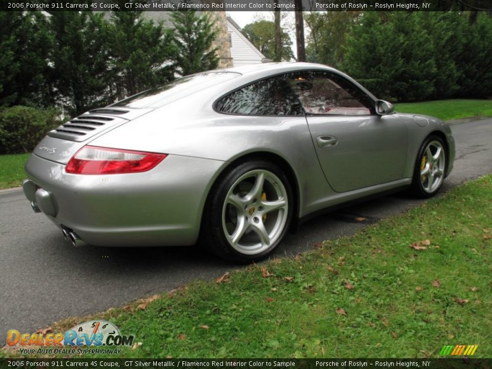 2006 Porsche 911 Carrera 4S Coupe GT Silver Metallic / Flamenco Red Interior Color to Sample Photo #6