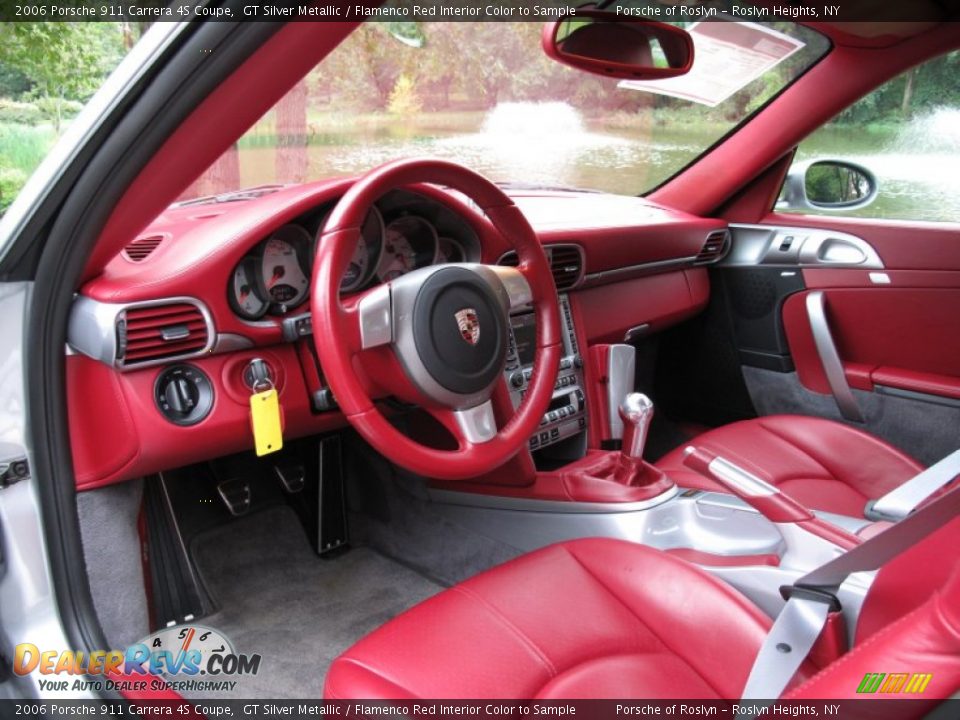 Flamenco Red Interior Color to Sample Interior - 2006 Porsche 911 Carrera 4S Coupe Photo #10