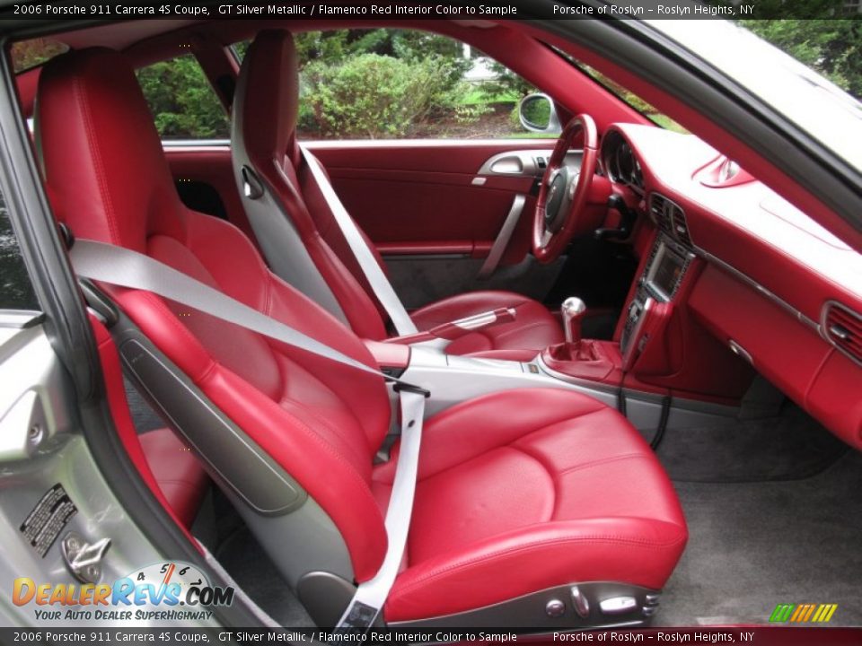 Flamenco Red Interior Color to Sample Interior - 2006 Porsche 911 Carrera 4S Coupe Photo #13