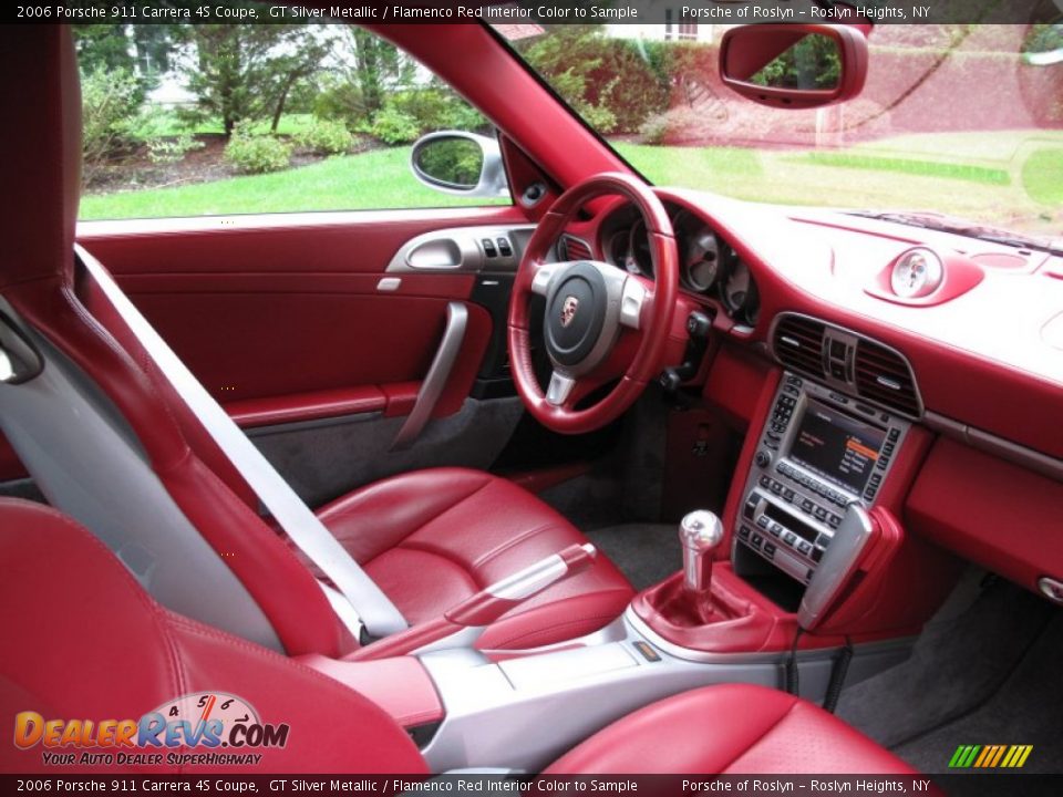 Flamenco Red Interior Color to Sample Interior - 2006 Porsche 911 Carrera 4S Coupe Photo #14