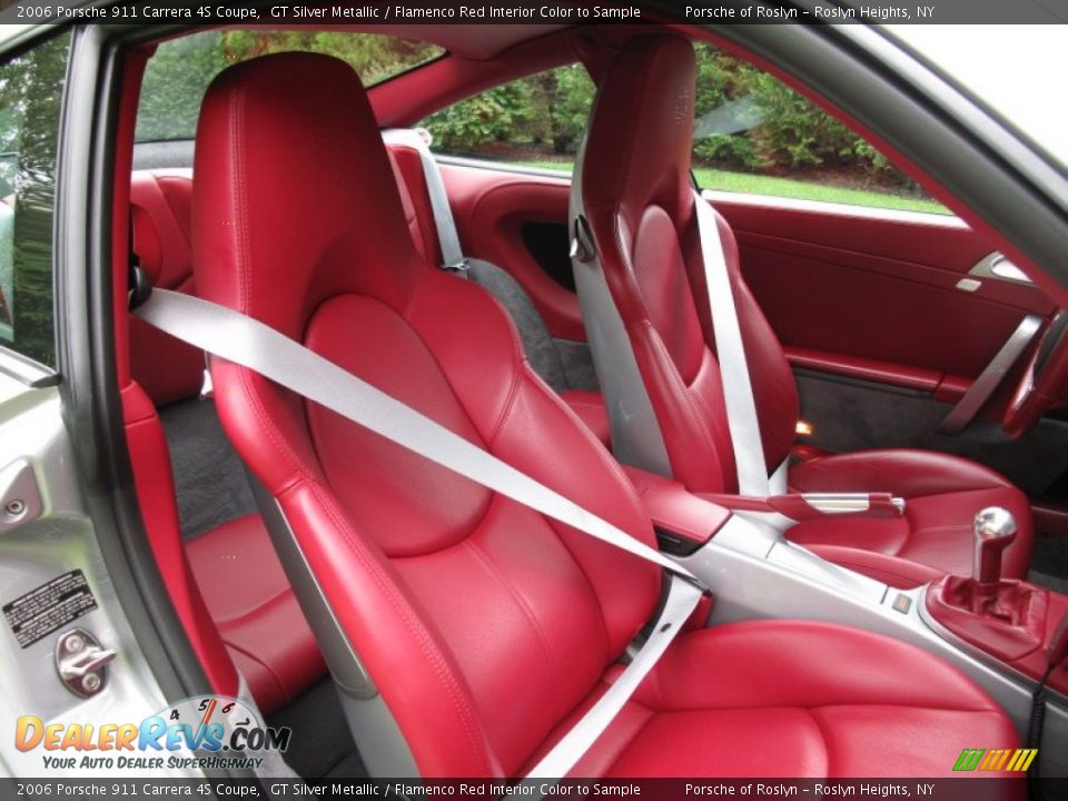 Flamenco Red Interior Color to Sample Interior - 2006 Porsche 911 Carrera 4S Coupe Photo #16
