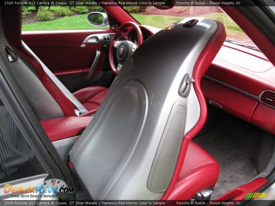 Flamenco Red Interior Color to Sample Interior - 2006 Porsche 911 Carrera 4S Coupe Photo #17