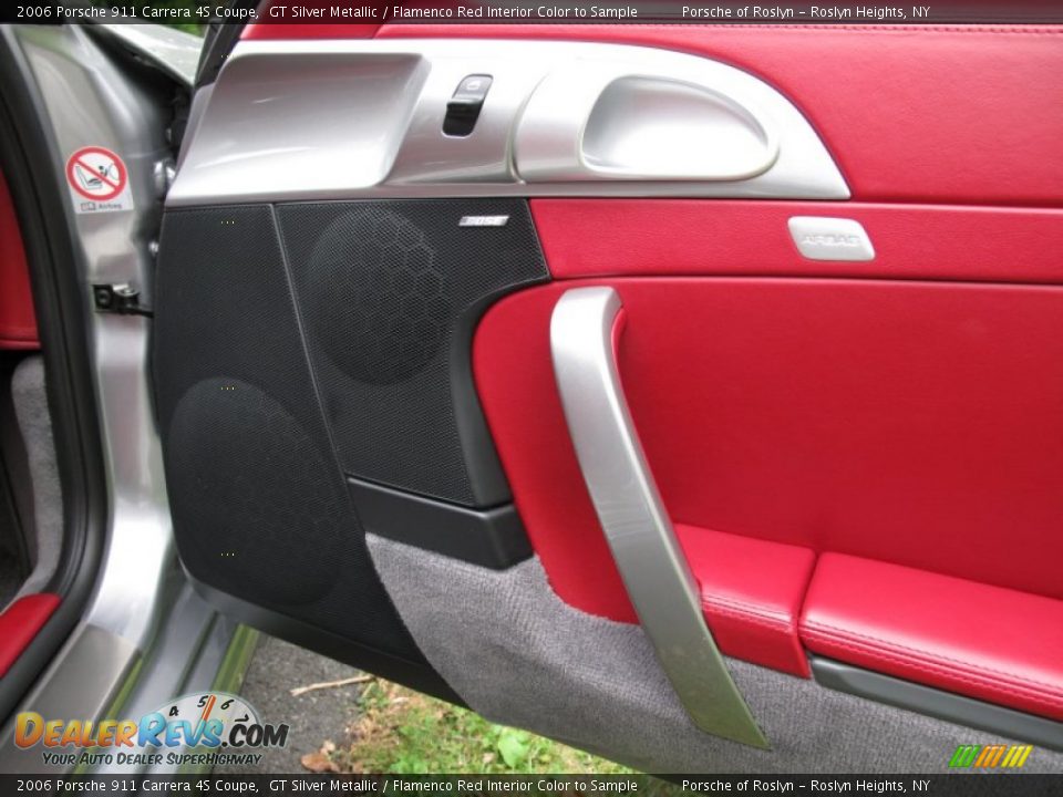 2006 Porsche 911 Carrera 4S Coupe GT Silver Metallic / Flamenco Red Interior Color to Sample Photo #18