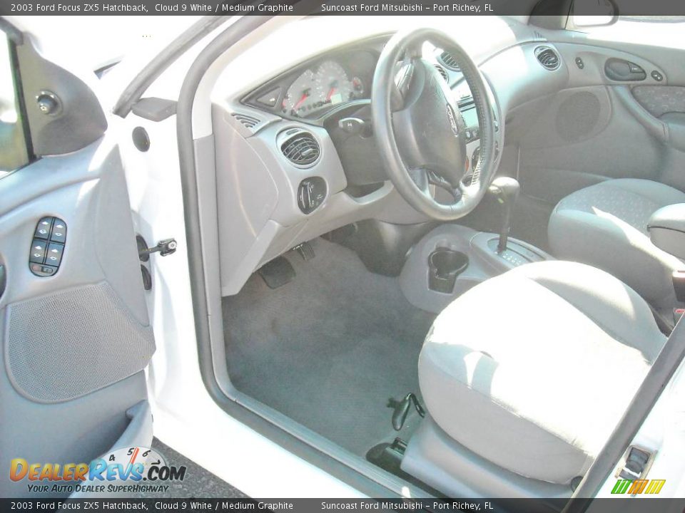 2003 Ford Focus ZX5 Hatchback Cloud 9 White / Medium Graphite Photo #15