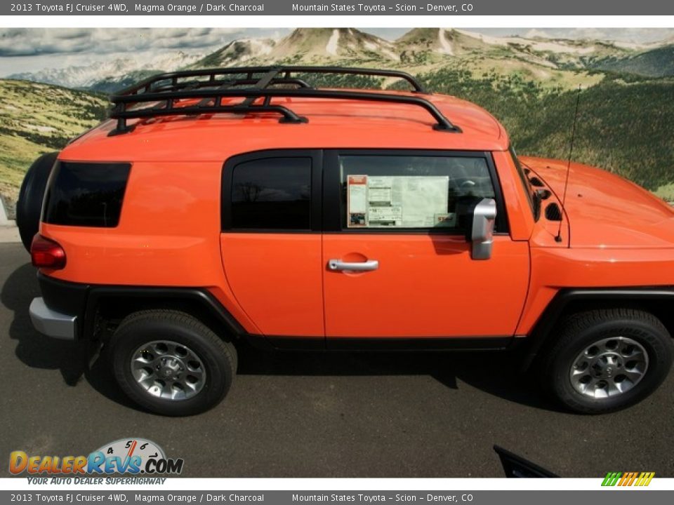 2013 Toyota FJ Cruiser 4WD Magma Orange / Dark Charcoal Photo #3