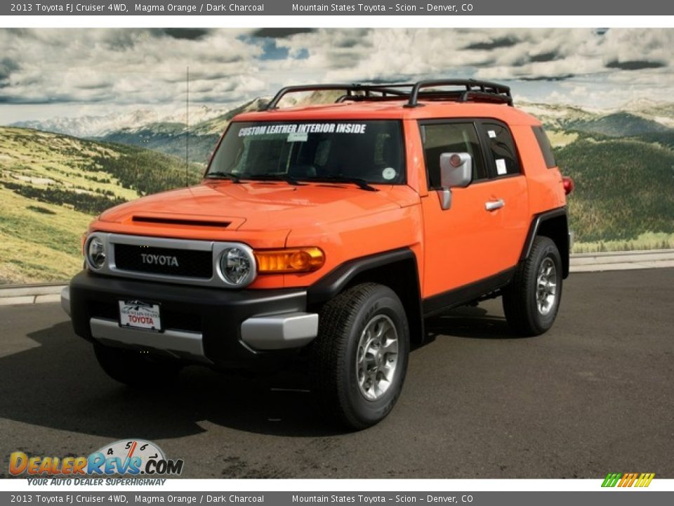 2013 Toyota FJ Cruiser 4WD Magma Orange / Dark Charcoal Photo #6