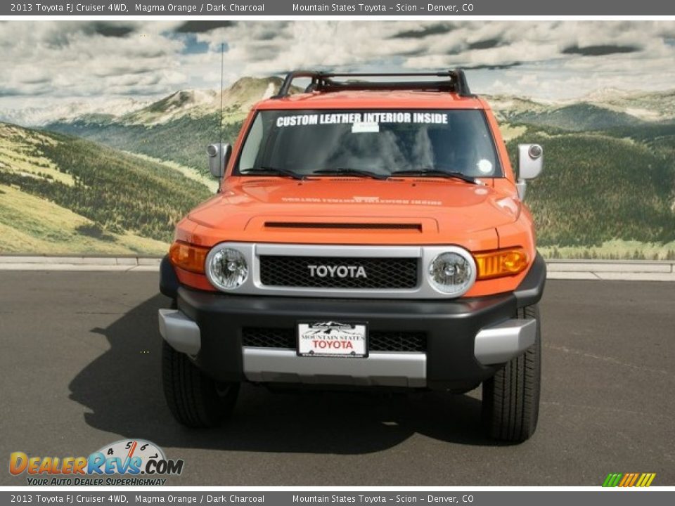 2013 Toyota FJ Cruiser 4WD Magma Orange / Dark Charcoal Photo #7