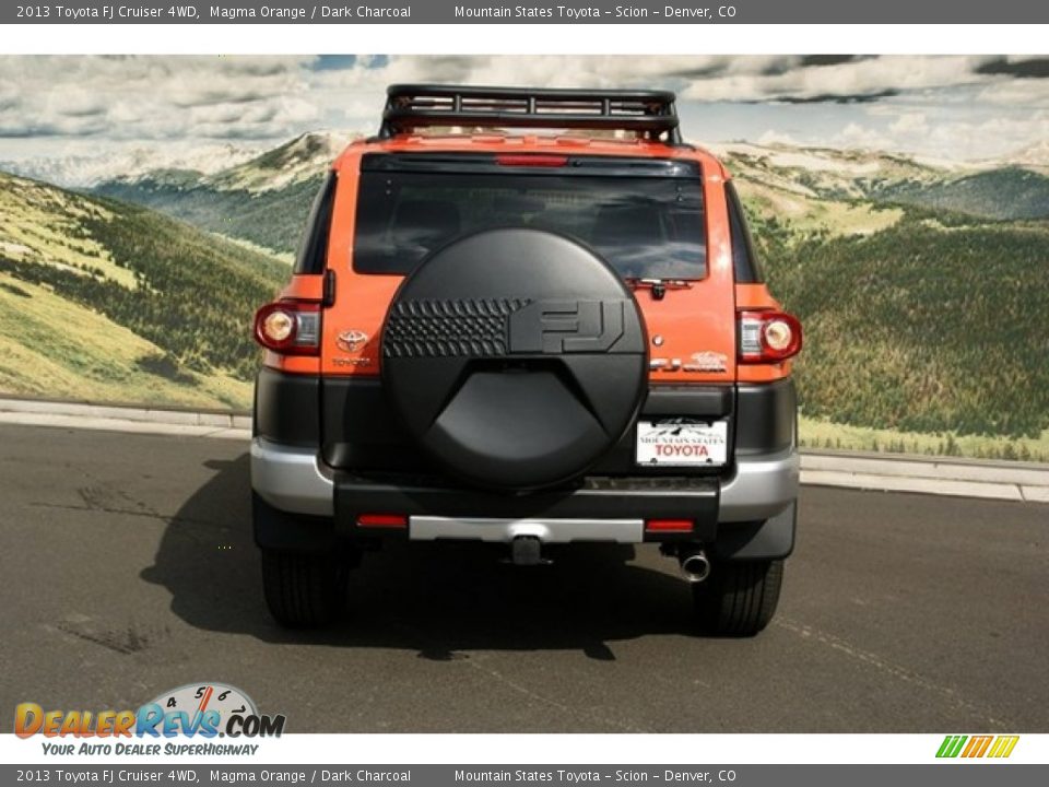 2013 Toyota FJ Cruiser 4WD Magma Orange / Dark Charcoal Photo #8