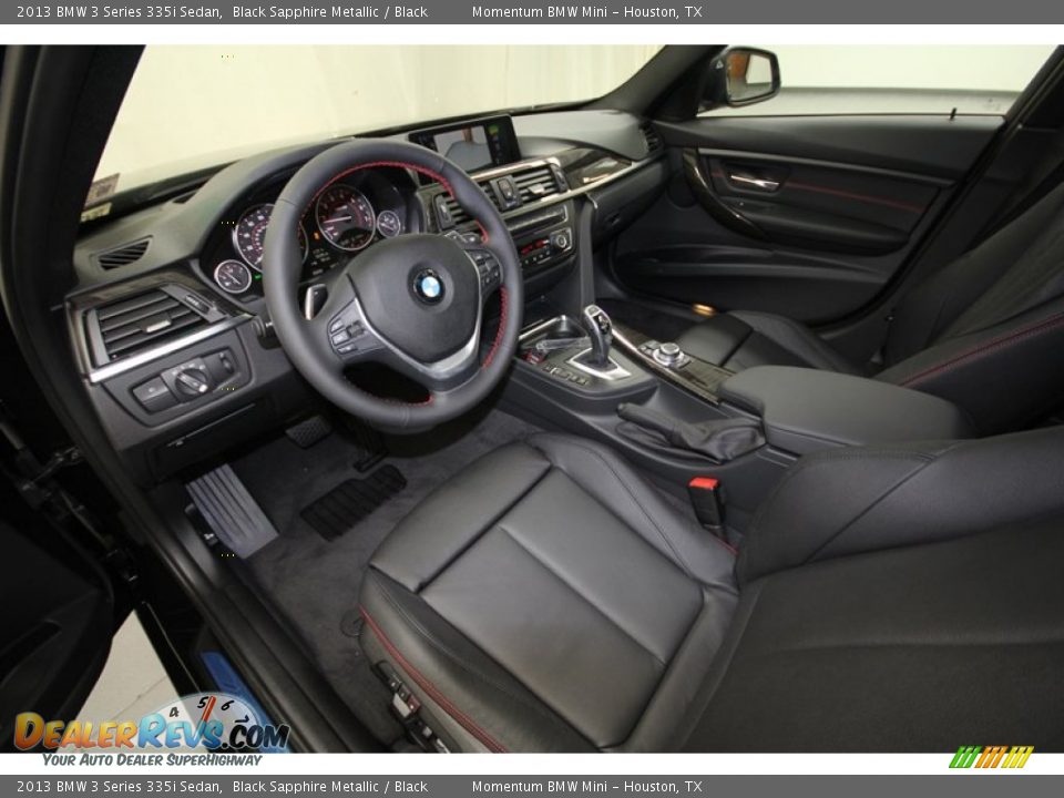 Black Interior - 2013 BMW 3 Series 335i Sedan Photo #11