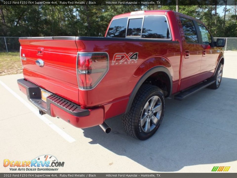 2013 Ford F150 FX4 SuperCrew 4x4 Ruby Red Metallic / Black Photo #5