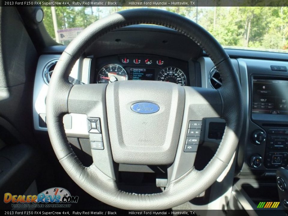 2013 Ford F150 FX4 SuperCrew 4x4 Ruby Red Metallic / Black Photo #14