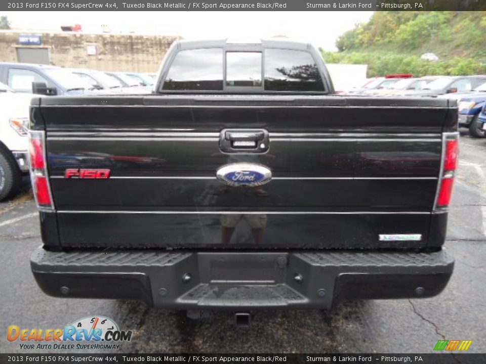 2013 Ford F150 FX4 SuperCrew 4x4 Tuxedo Black Metallic / FX Sport Appearance Black/Red Photo #3