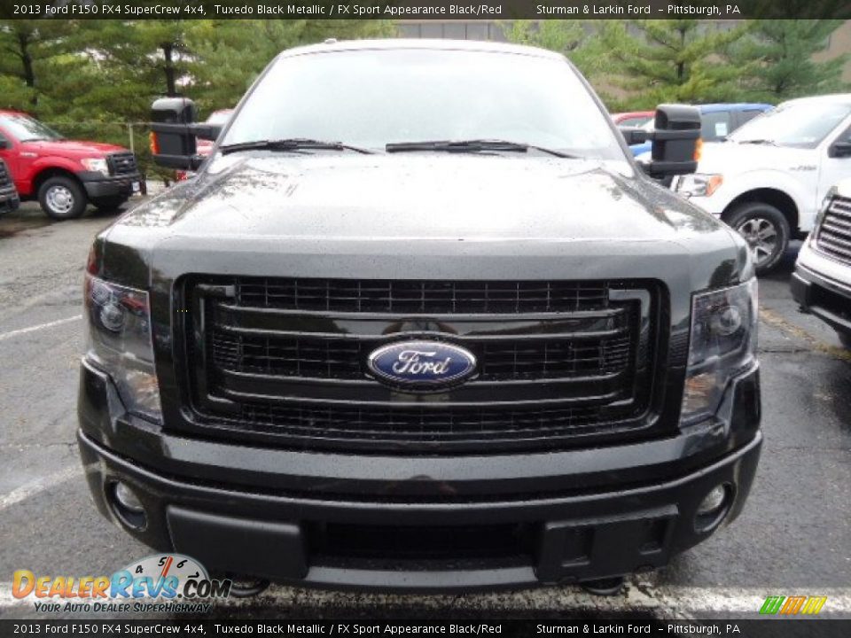 2013 Ford F150 FX4 SuperCrew 4x4 Tuxedo Black Metallic / FX Sport Appearance Black/Red Photo #6