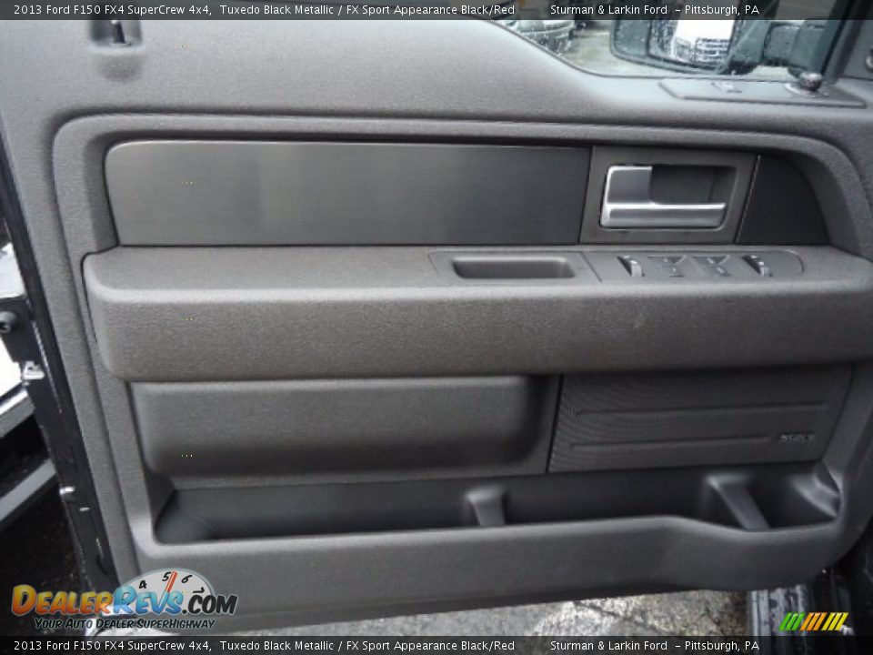 2013 Ford F150 FX4 SuperCrew 4x4 Tuxedo Black Metallic / FX Sport Appearance Black/Red Photo #11
