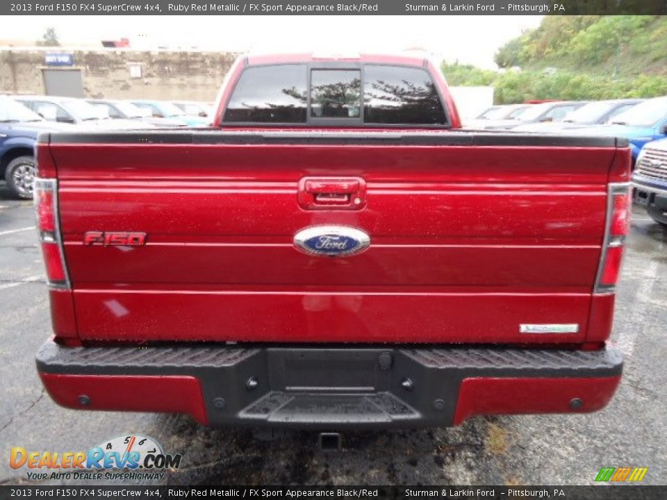 2013 Ford F150 FX4 SuperCrew 4x4 Ruby Red Metallic / FX Sport Appearance Black/Red Photo #3