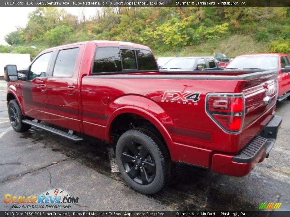 2013 Ford F150 FX4 SuperCrew 4x4 Ruby Red Metallic / FX Sport Appearance Black/Red Photo #4