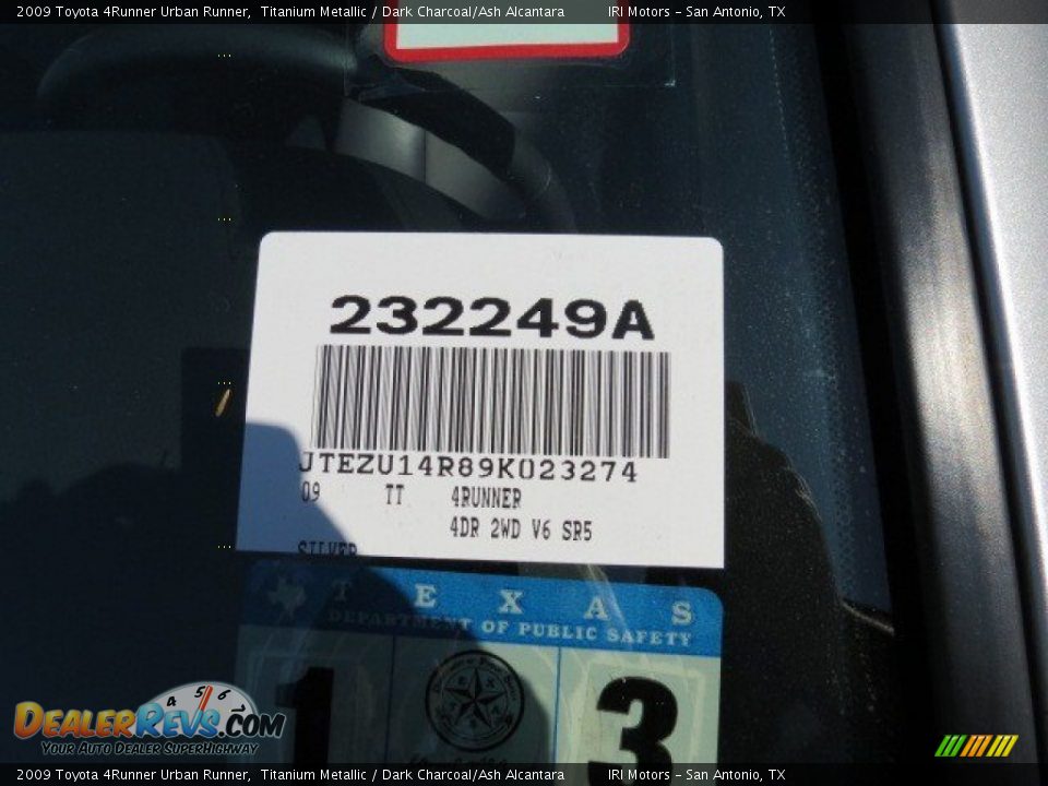 2009 Toyota 4Runner Urban Runner Titanium Metallic / Dark Charcoal/Ash Alcantara Photo #20