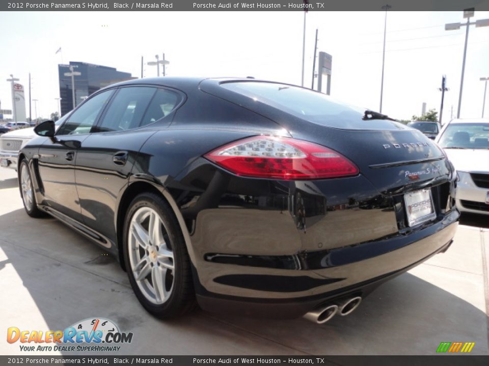 2012 Porsche Panamera S Hybrid Black / Marsala Red Photo #3