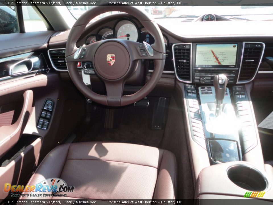 2012 Porsche Panamera S Hybrid Black / Marsala Red Photo #10