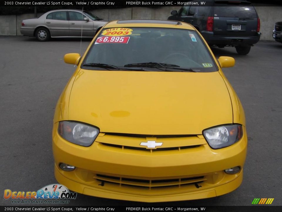 2003 Chevrolet Cavalier LS Sport Coupe Yellow / Graphite Gray Photo #1