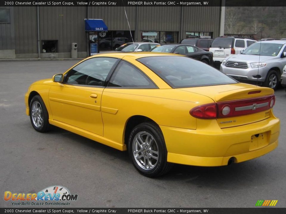 2003 Chevrolet Cavalier LS Sport Coupe Yellow / Graphite Gray Photo #4