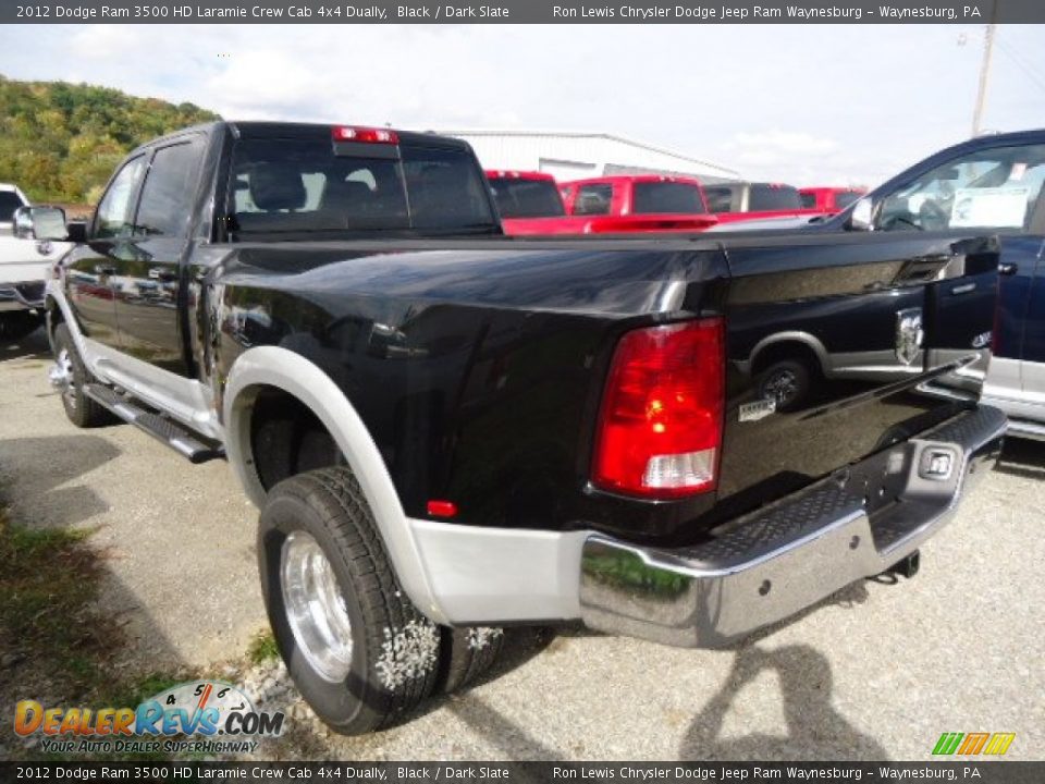 Black 2012 Dodge Ram 3500 HD Laramie Crew Cab 4x4 Dually Photo #2