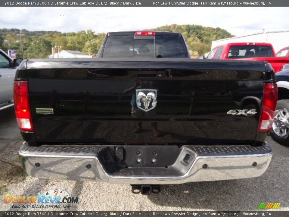 2012 Dodge Ram 3500 HD Laramie Crew Cab 4x4 Dually Black / Dark Slate Photo #3