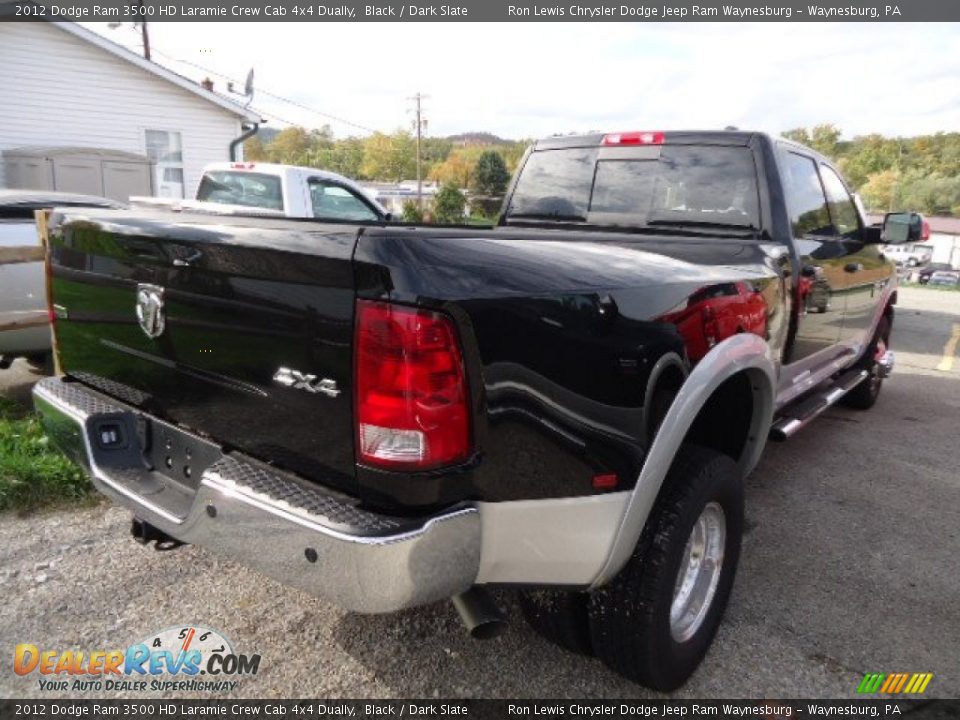 2012 Dodge Ram 3500 HD Laramie Crew Cab 4x4 Dually Black / Dark Slate Photo #5