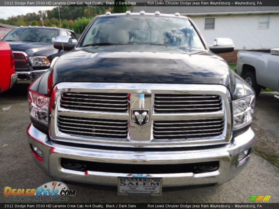 2012 Dodge Ram 3500 HD Laramie Crew Cab 4x4 Dually Black / Dark Slate Photo #7