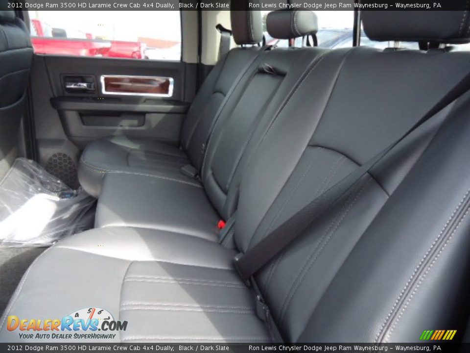 Rear Seat of 2012 Dodge Ram 3500 HD Laramie Crew Cab 4x4 Dually Photo #10