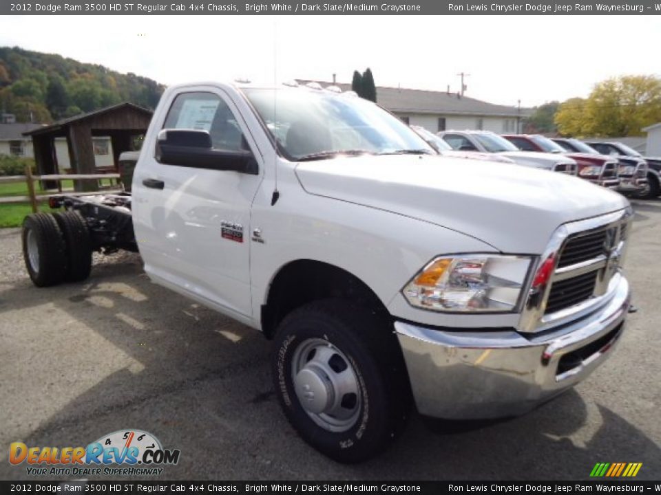 2012 Dodge Ram 3500 HD ST Regular Cab 4x4 Chassis Bright White / Dark Slate/Medium Graystone Photo #5
