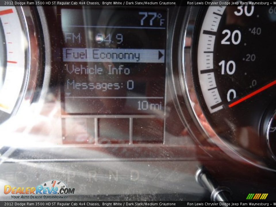 2012 Dodge Ram 3500 HD ST Regular Cab 4x4 Chassis Bright White / Dark Slate/Medium Graystone Photo #20