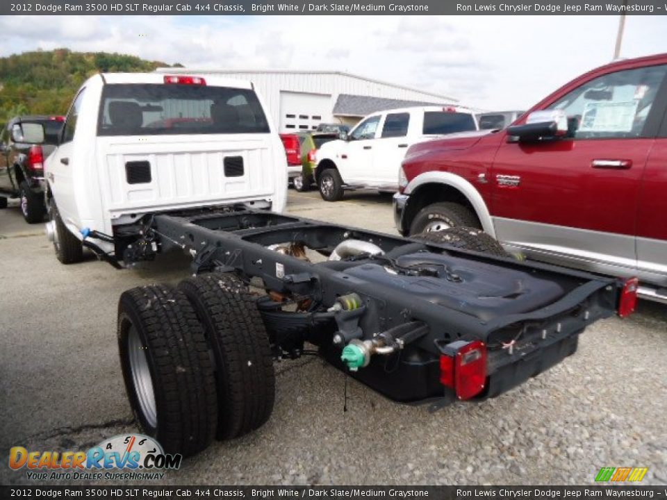 2012 Dodge Ram 3500 HD SLT Regular Cab 4x4 Chassis Bright White / Dark Slate/Medium Graystone Photo #2