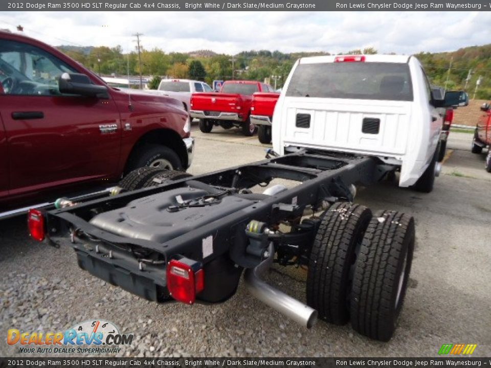 2012 Dodge Ram 3500 HD SLT Regular Cab 4x4 Chassis Bright White / Dark Slate/Medium Graystone Photo #4