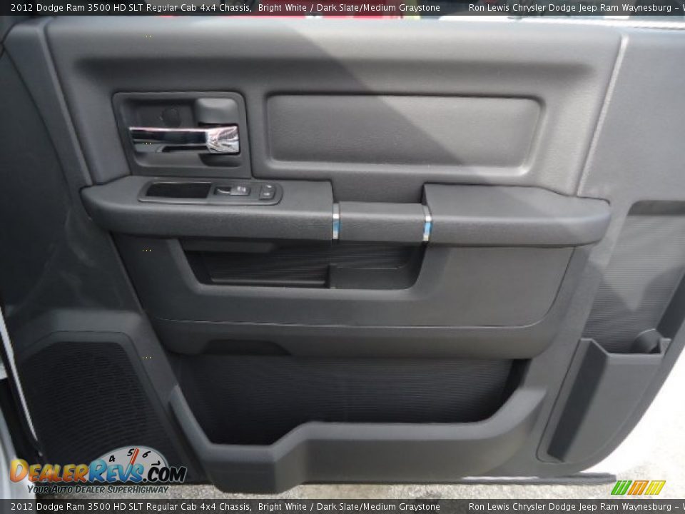 2012 Dodge Ram 3500 HD SLT Regular Cab 4x4 Chassis Bright White / Dark Slate/Medium Graystone Photo #6