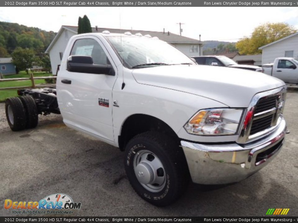 2012 Dodge Ram 3500 HD SLT Regular Cab 4x4 Chassis Bright White / Dark Slate/Medium Graystone Photo #7