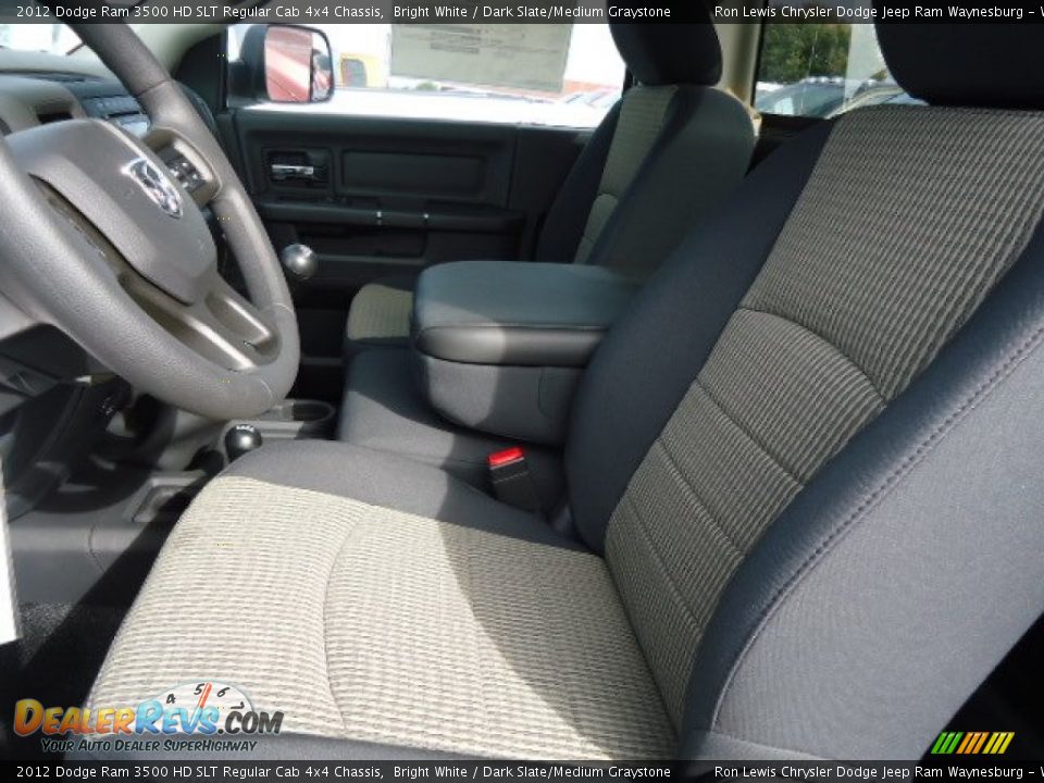 2012 Dodge Ram 3500 HD SLT Regular Cab 4x4 Chassis Bright White / Dark Slate/Medium Graystone Photo #10