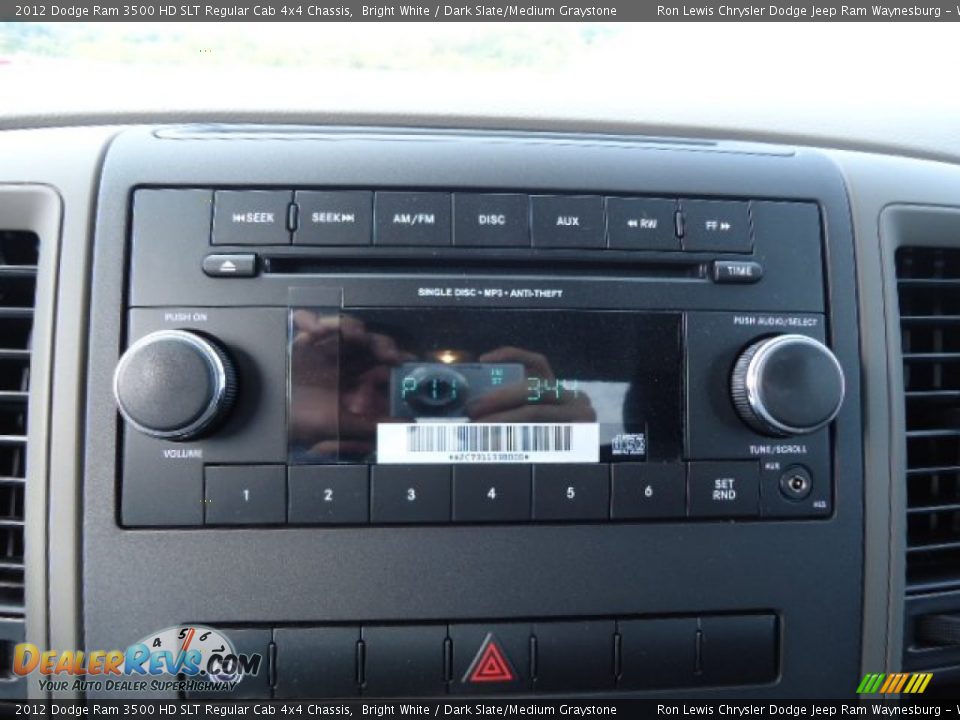 2012 Dodge Ram 3500 HD SLT Regular Cab 4x4 Chassis Bright White / Dark Slate/Medium Graystone Photo #19