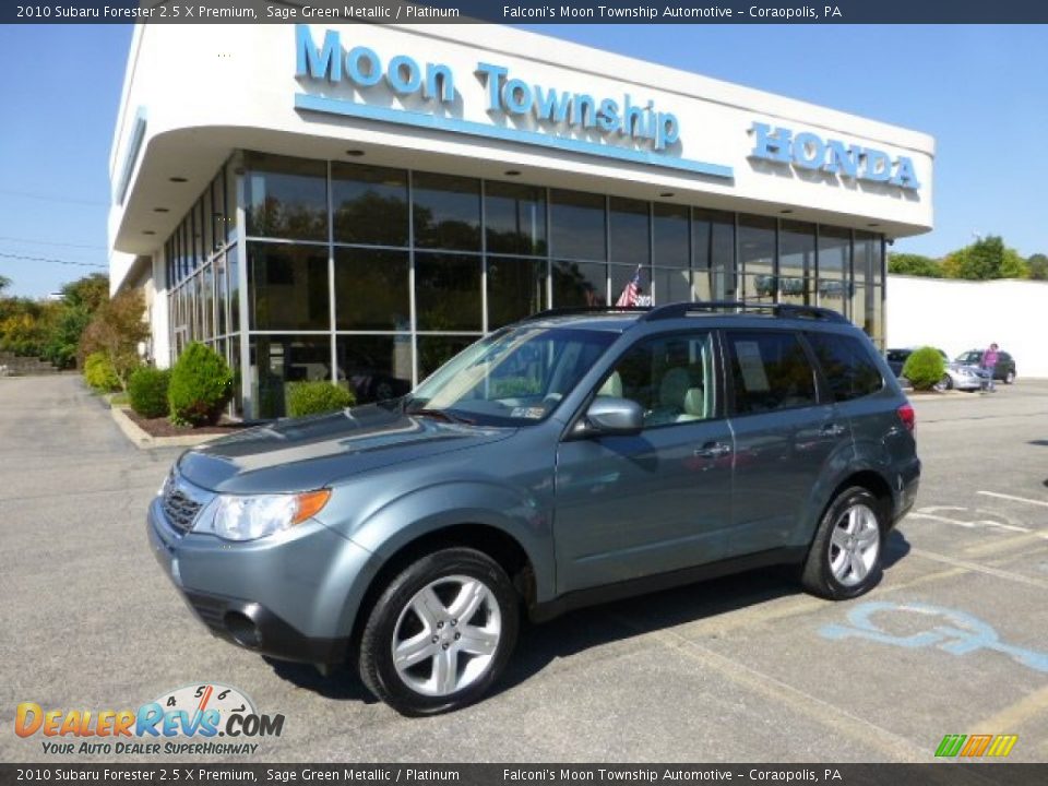 2010 Subaru Forester 2.5 X Premium Sage Green Metallic / Platinum Photo #1