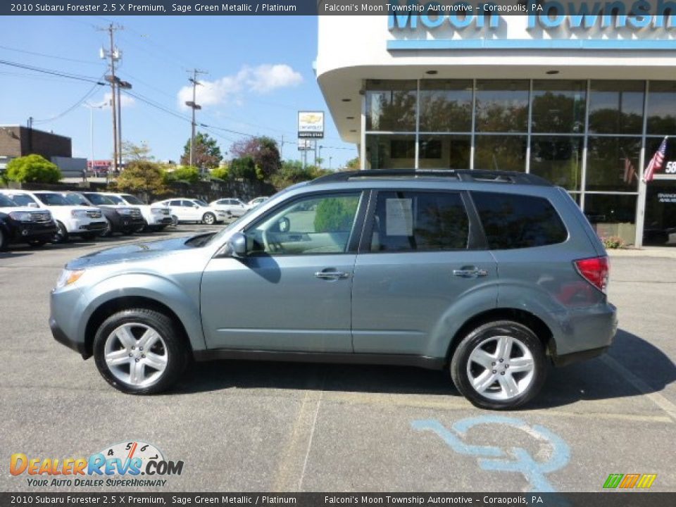 2010 Subaru Forester 2.5 X Premium Sage Green Metallic / Platinum Photo #2