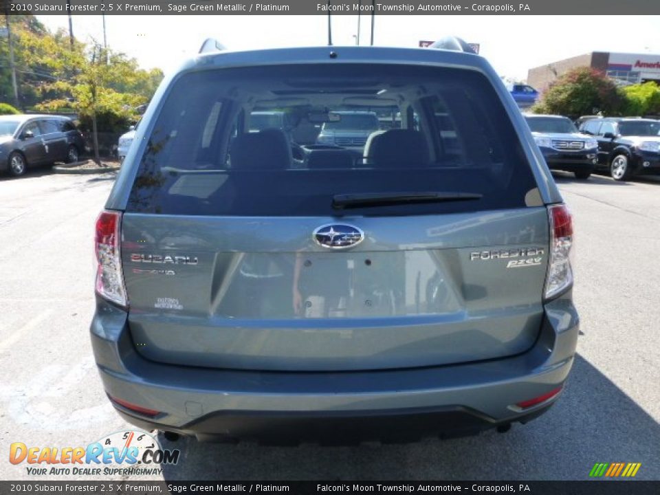 2010 Subaru Forester 2.5 X Premium Sage Green Metallic / Platinum Photo #4