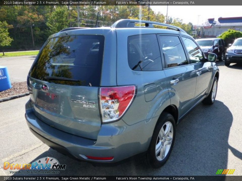2010 Subaru Forester 2.5 X Premium Sage Green Metallic / Platinum Photo #5
