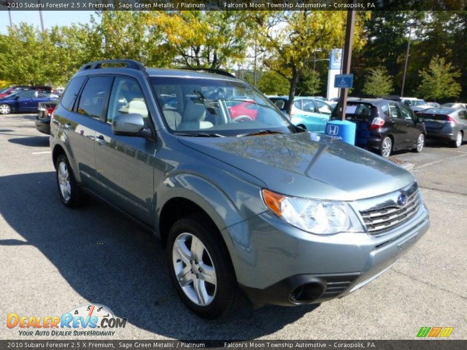 2010 Subaru Forester 2.5 X Premium Sage Green Metallic / Platinum Photo #7
