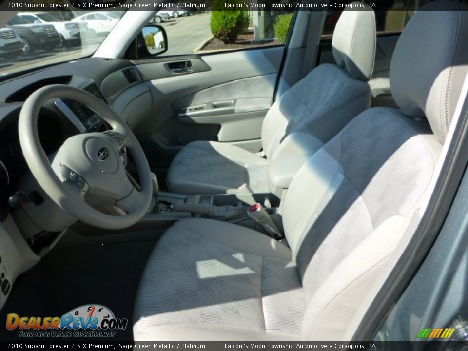 2010 Subaru Forester 2.5 X Premium Sage Green Metallic / Platinum Photo #15