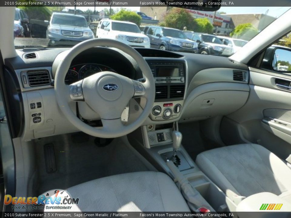 2010 Subaru Forester 2.5 X Premium Sage Green Metallic / Platinum Photo #17