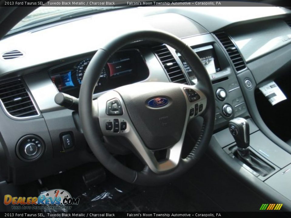 2013 Ford Taurus SEL Tuxedo Black Metallic / Charcoal Black Photo #10